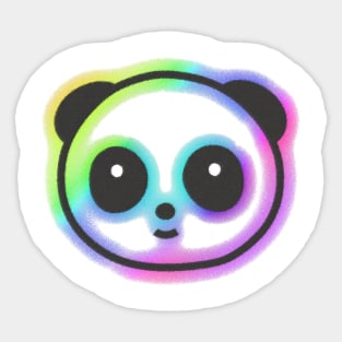 Colorful Glowing Panda Sticker